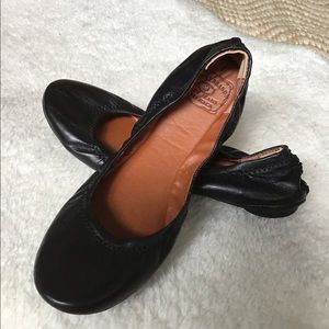 Lucky Brand Elysia Black leather ballet flats